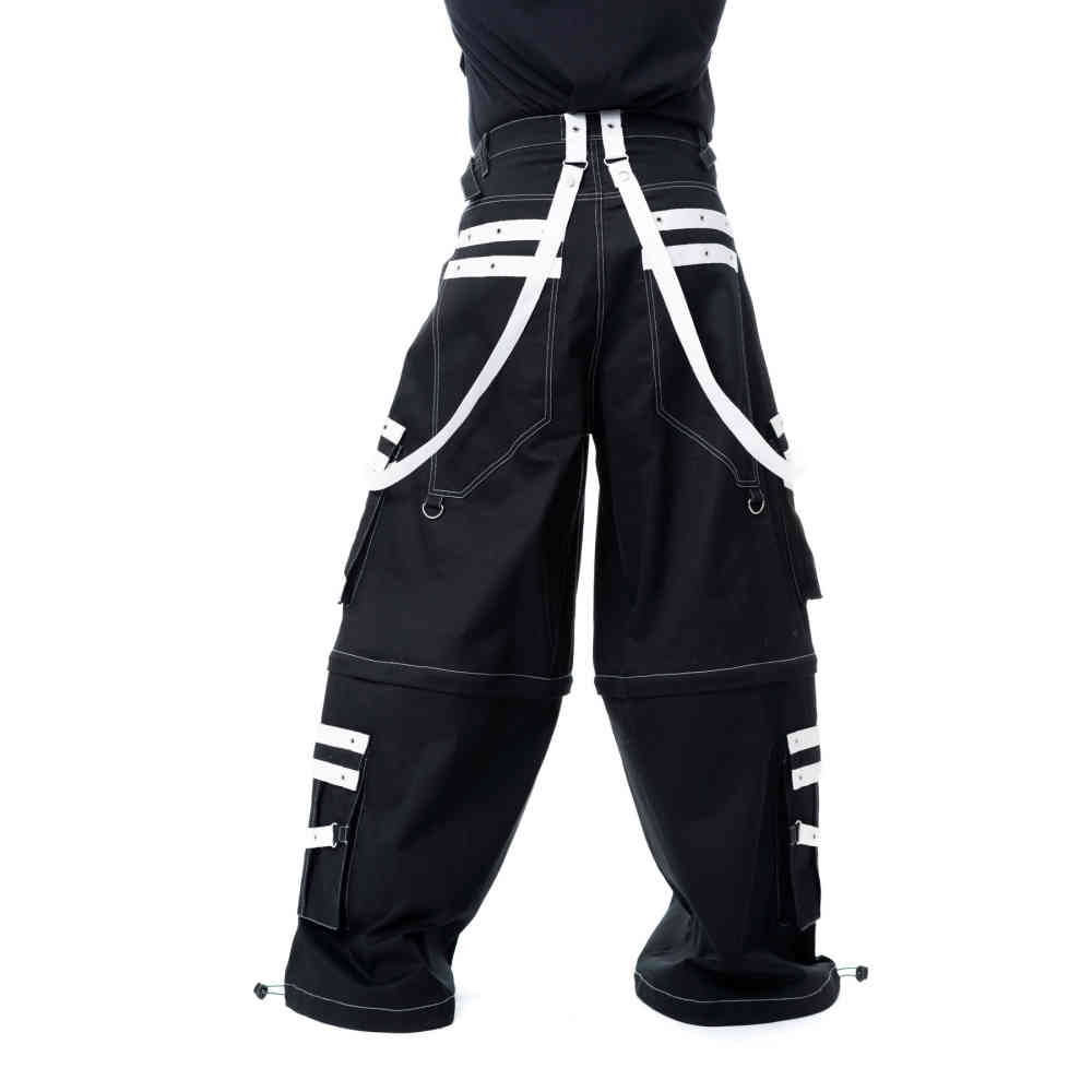 Poizen Industries - Lucien Weite Hose - Schwarz/Weiß